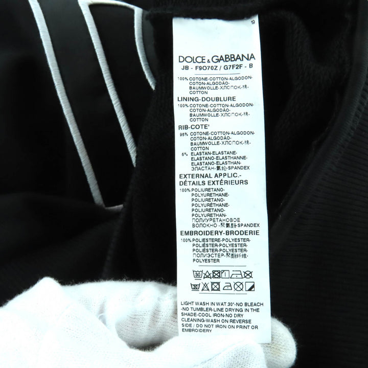 Excellent DOLCE&GABBANA hoodie black cotton Women 40