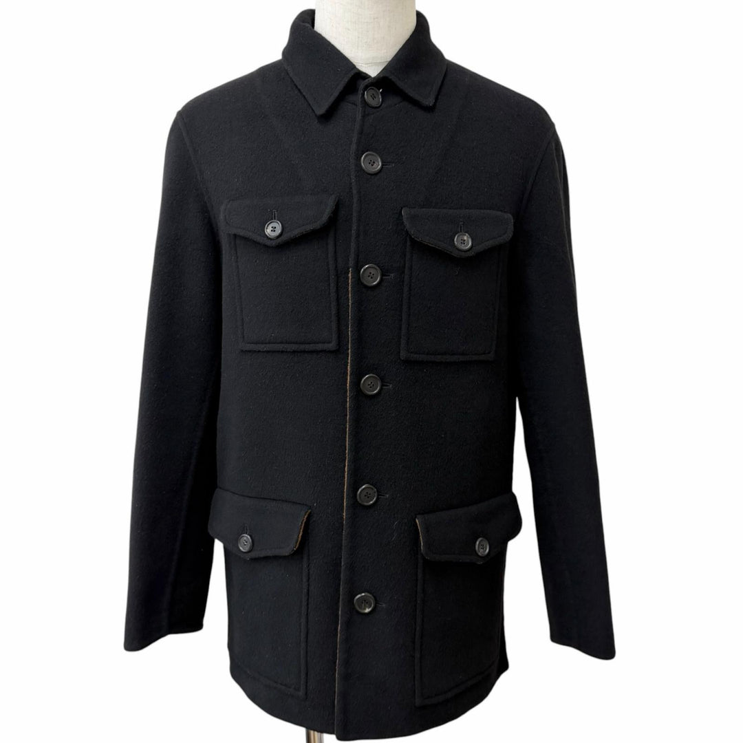 Very Good Dunhill Jacket CPO black wool mens S