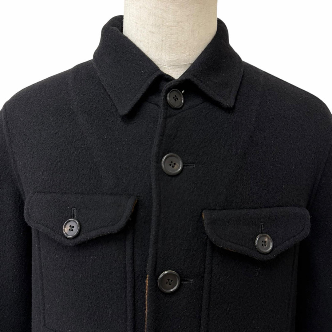 Very Good Dunhill Jacket CPO black wool mens S