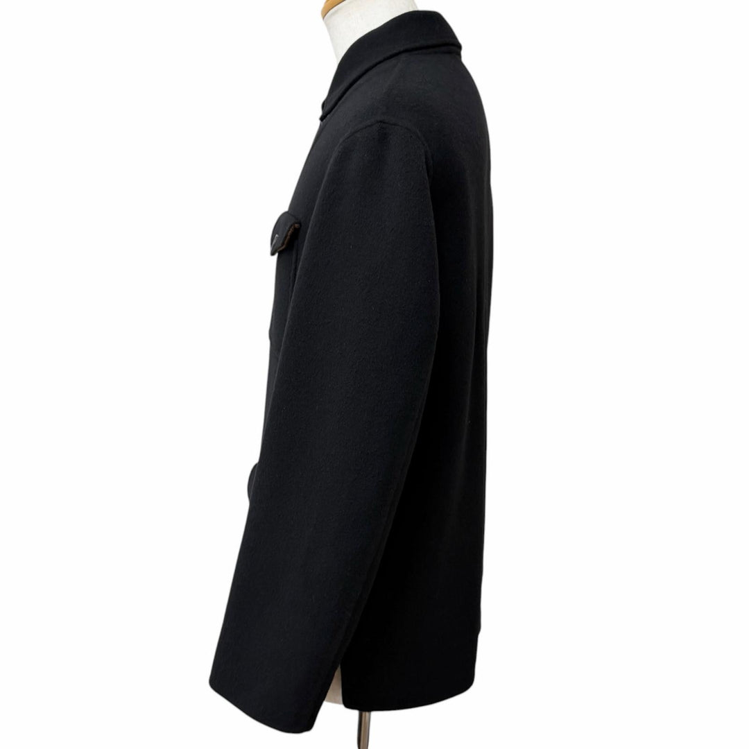 Very Good Dunhill Jacket CPO black wool mens S