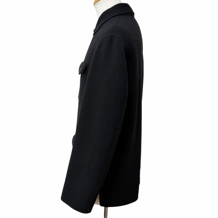 Very Good Dunhill Jacket CPO black wool mens S