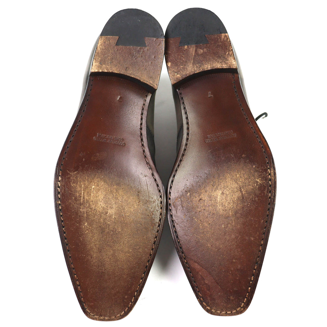 Great Otsuka short boots Chukka boots, business shoes Brown leather 7 1011048