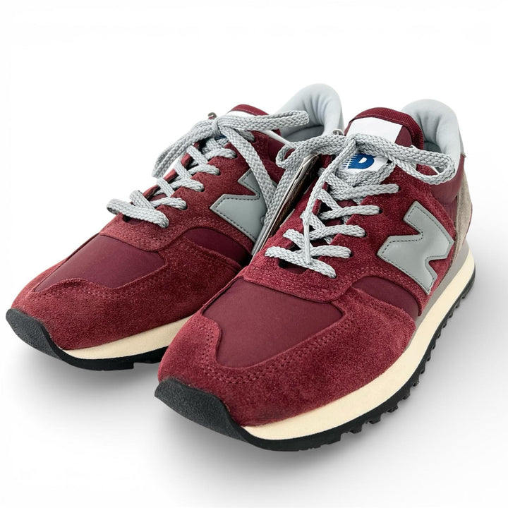 Pristine NEW BALANCE sneakers Burgundy Suede leather mens 25 M730UKF