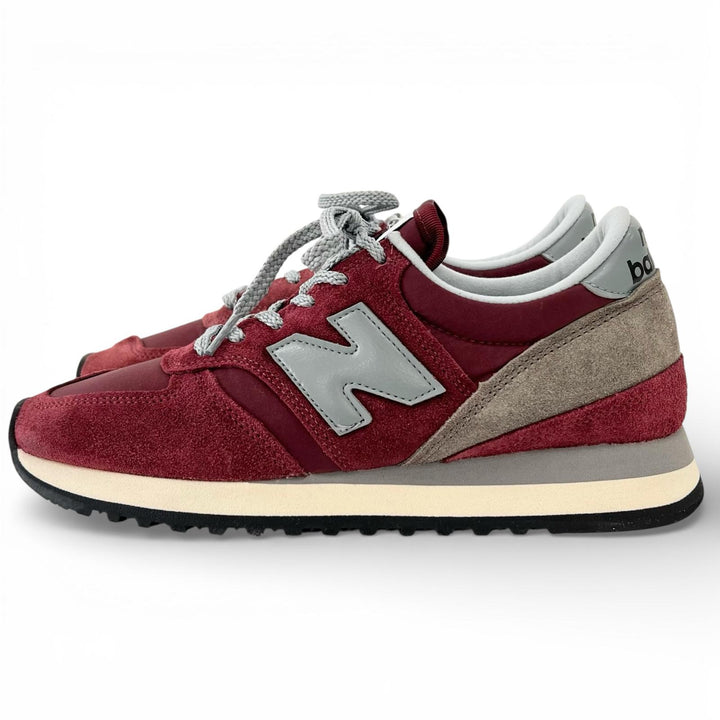 Pristine NEW BALANCE sneakers Burgundy Suede leather mens 25 M730UKF