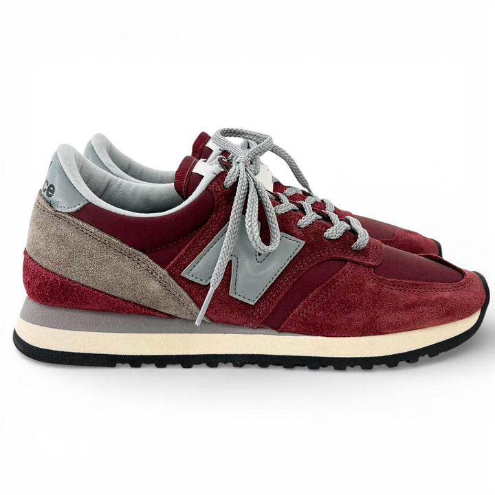 Pristine NEW BALANCE sneakers Burgundy Suede leather mens 25 M730UKF