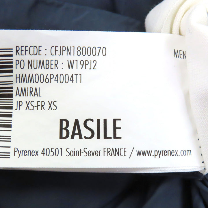 Great Pyrenex Down jacket BASILE Logo patch Stand collar Navy Nylon mens XS