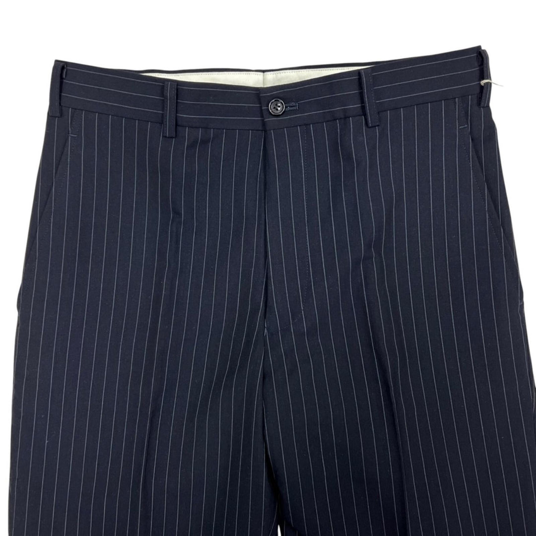 Pristine COMME des GARCONS HOMME PLUS slacks Stripe Center Press black PC-P004