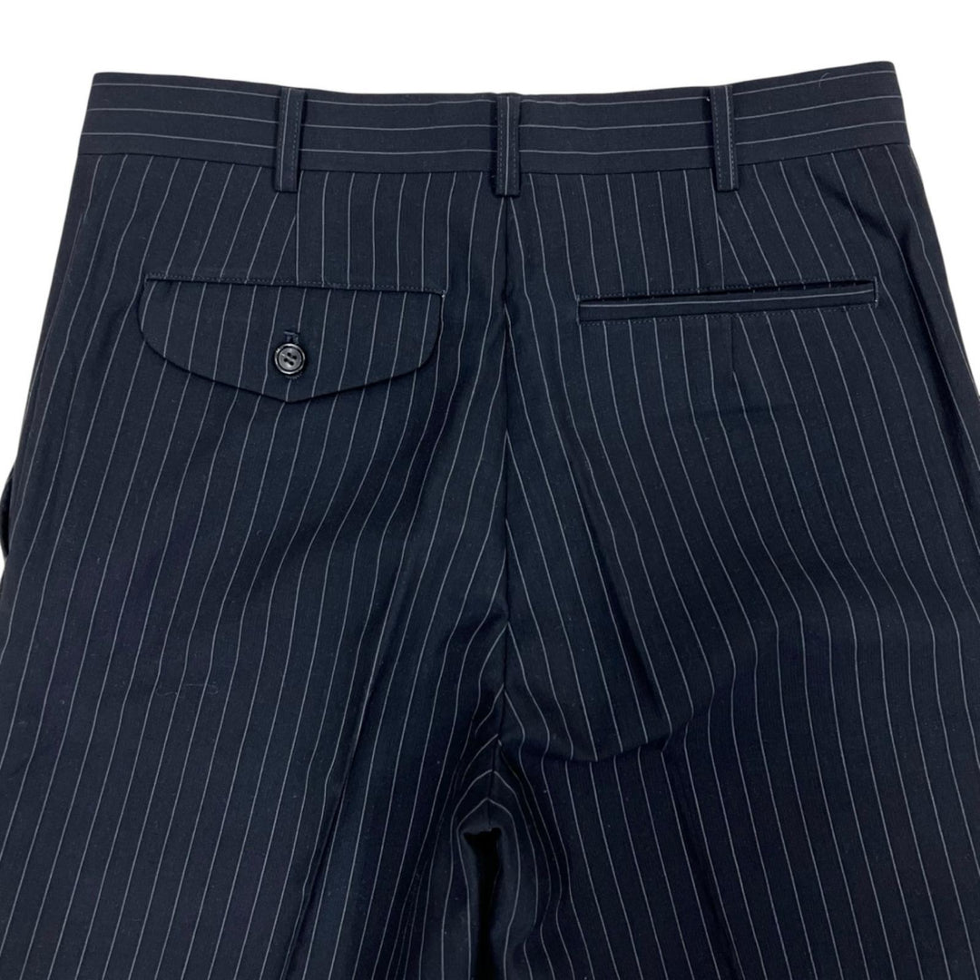 Pristine COMME des GARCONS HOMME PLUS slacks Stripe Center Press black PC-P004