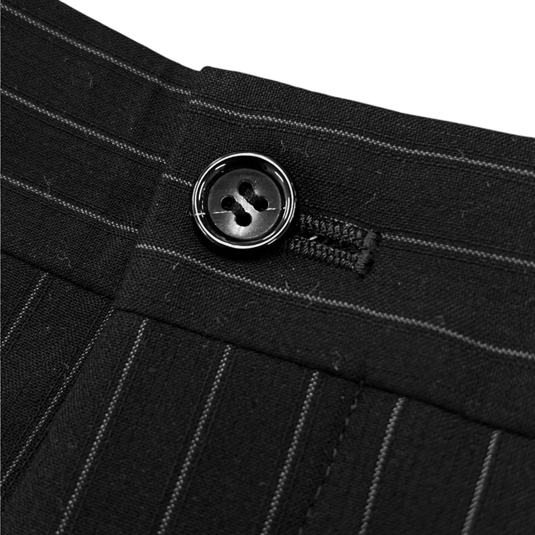 Pristine COMME des GARCONS HOMME PLUS slacks Stripe Center Press black PC-P004