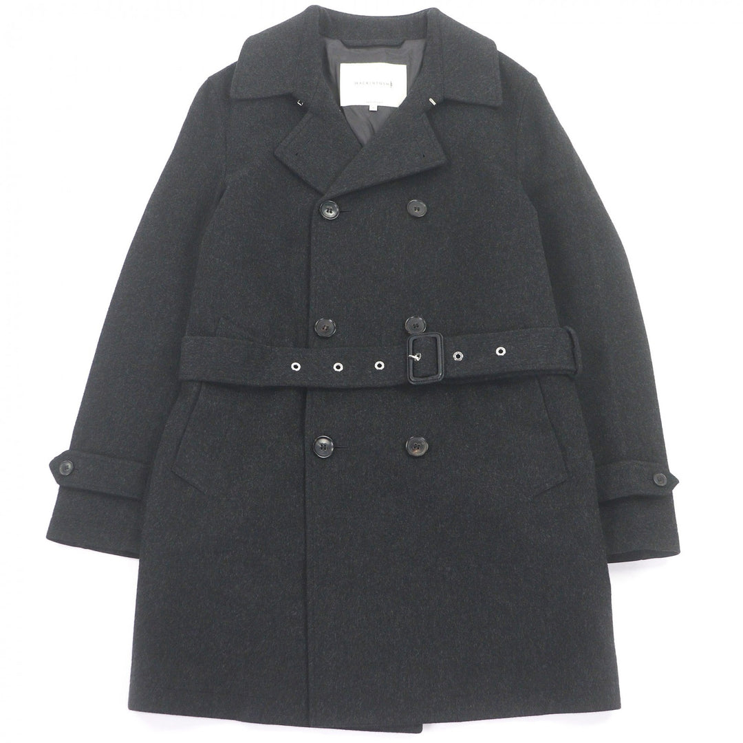 Excellent Mackintosh coat Double-breasted Chester Charcoal gray hair