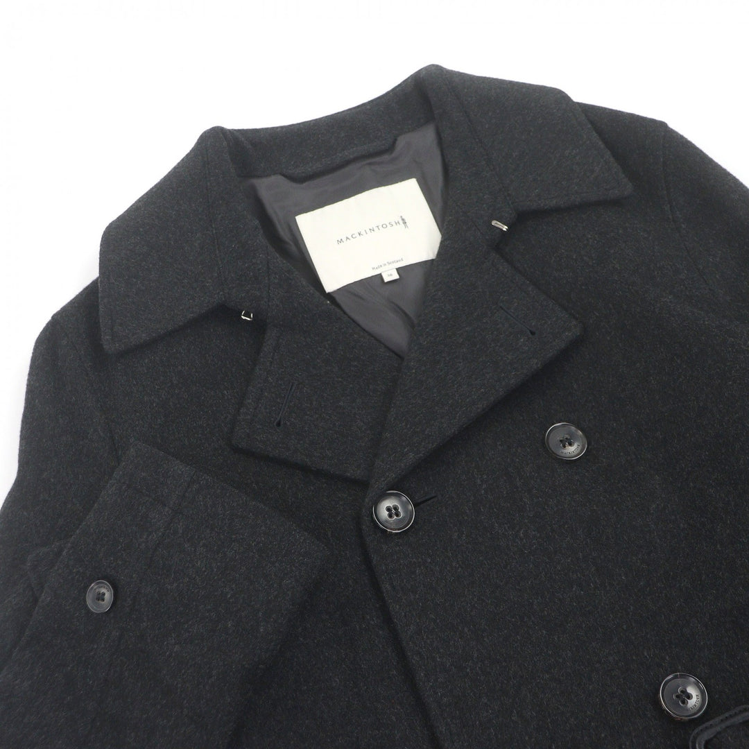 Excellent Mackintosh coat Double-breasted Chester Charcoal gray hair