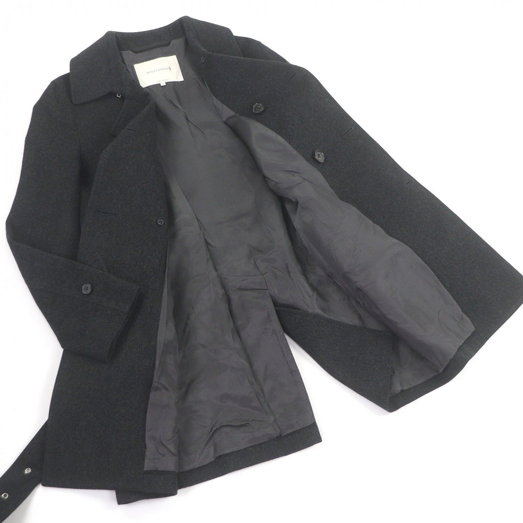 Excellent Mackintosh coat Double-breasted Chester Charcoal gray hair