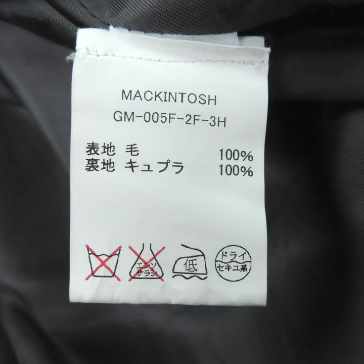 Excellent Mackintosh coat Double-breasted Chester Charcoal gray hair