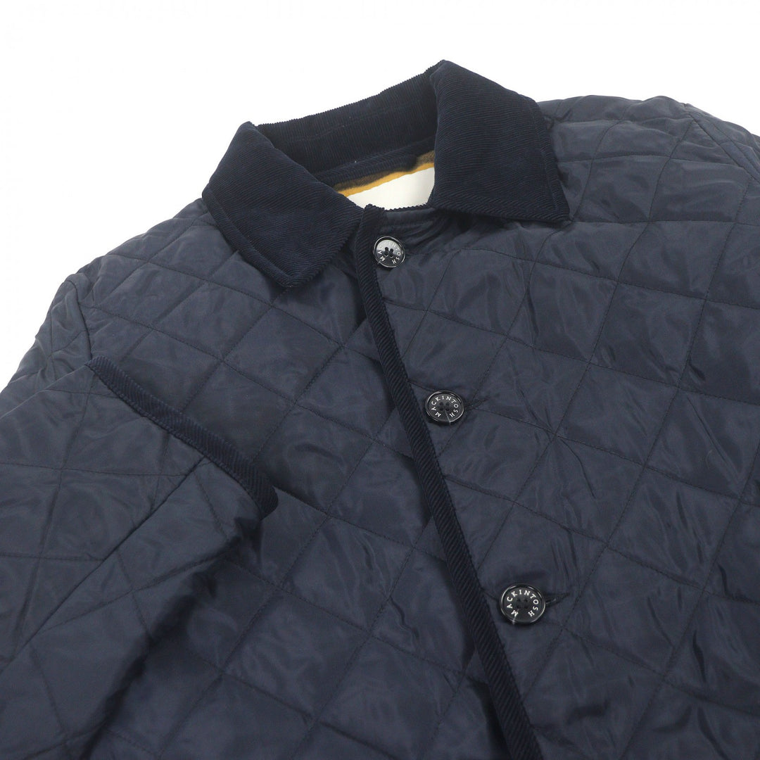 Excellent Mackintosh coat BEATTOCK Quilted corduroy collar Navy 36