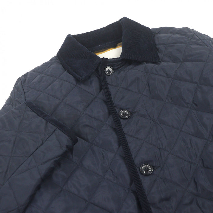 Excellent Mackintosh coat BEATTOCK Quilted corduroy collar Navy 36