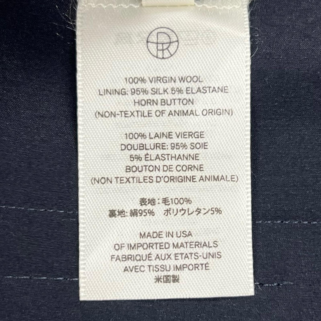 Pristine THE ROW Pants Center Press Franklin Navy wool mens 6