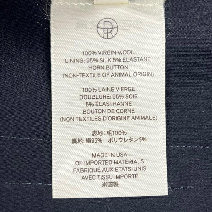 Pristine THE ROW Pants Center Press Franklin Navy wool mens 6