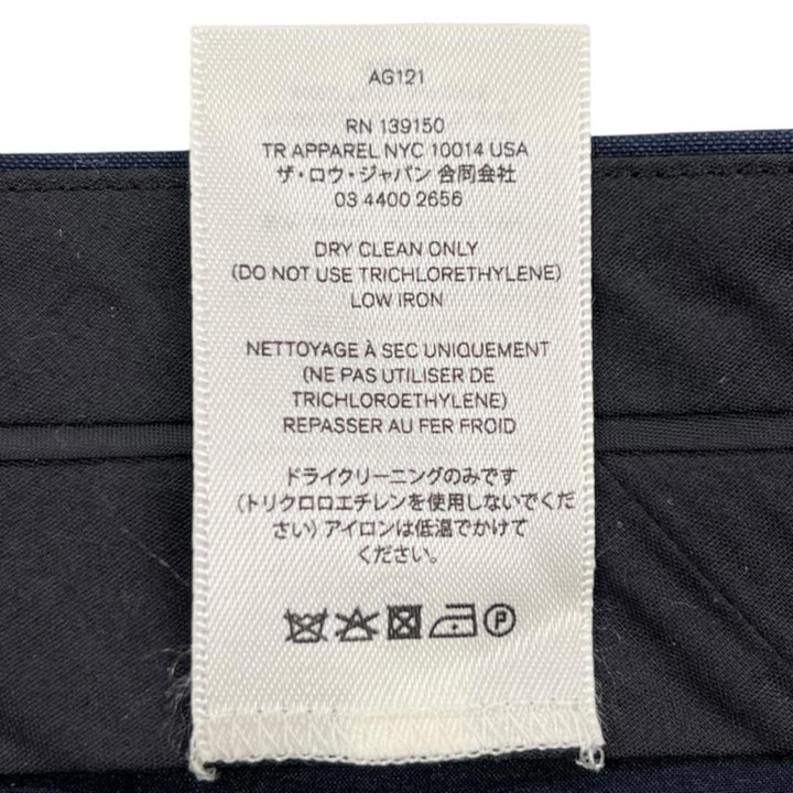 Pristine THE ROW Pants Center Press Franklin Navy wool mens 6