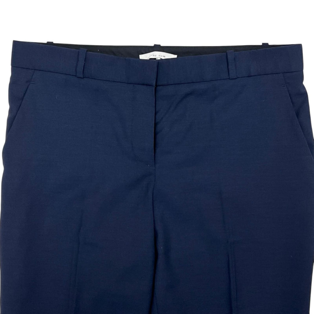 Pristine THE ROW Pants Center Press Franklin Navy wool mens 6