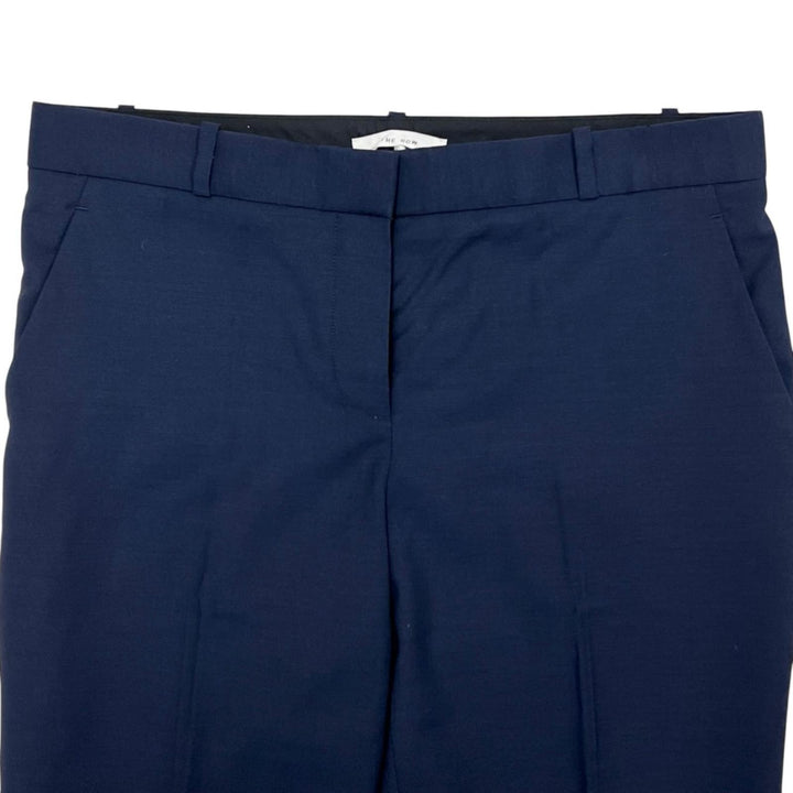 Pristine THE ROW Pants Center Press Franklin Navy wool mens 6