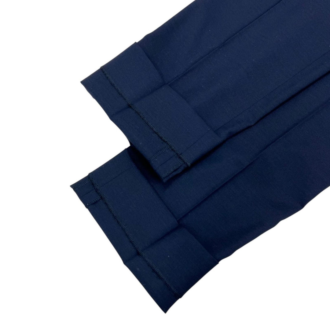 Pristine THE ROW Pants Center Press Franklin Navy wool mens 6