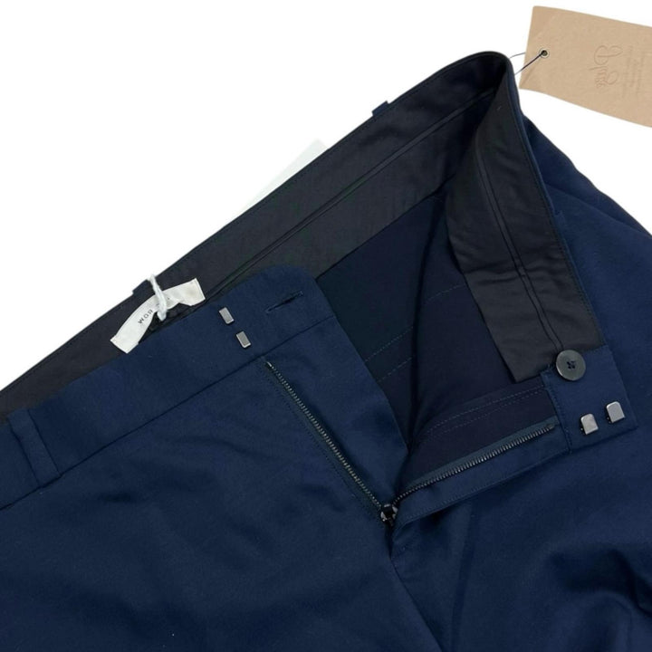 Pristine THE ROW Pants Center Press Franklin Navy wool mens 6