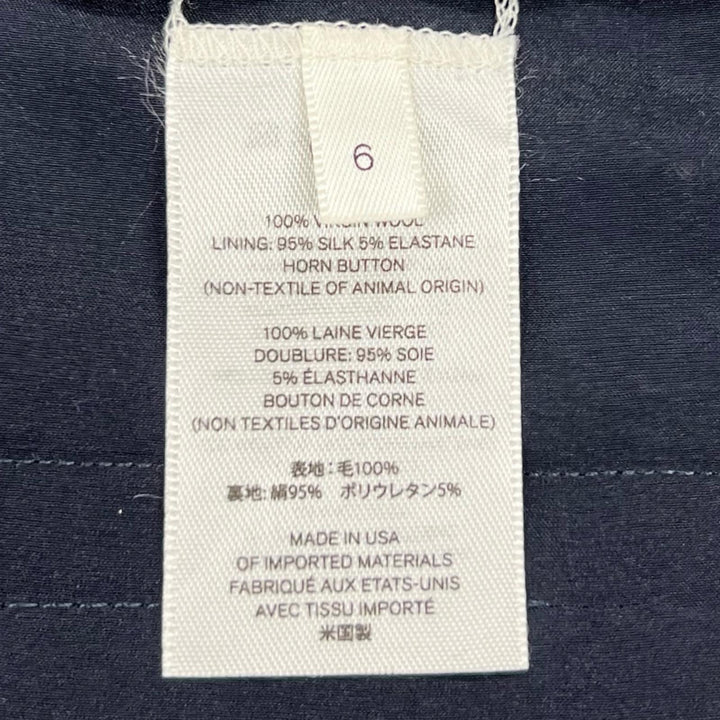 Pristine THE ROW Pants Center Press Franklin Navy wool mens 6