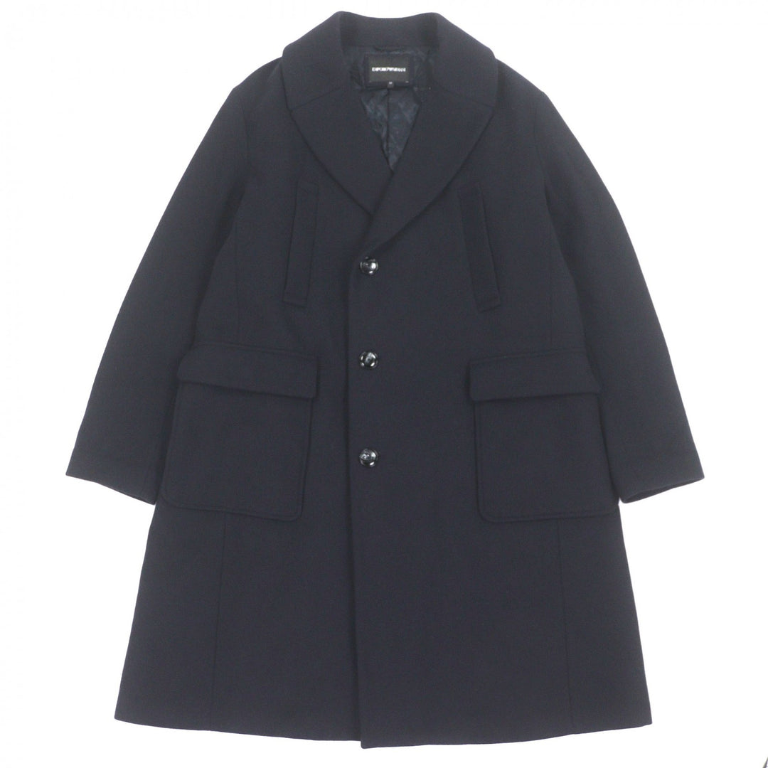 Great EMPORIO ARMANI Chester coat Navy wool mens 52