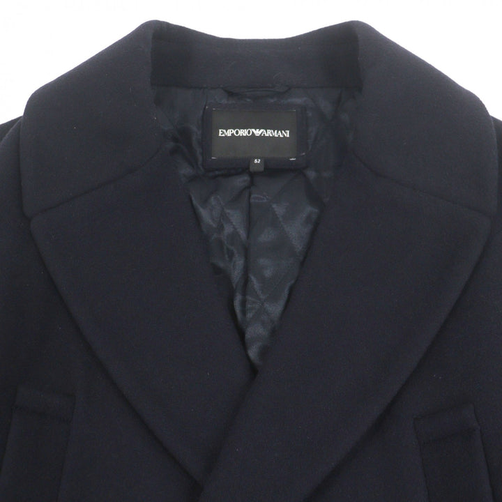 Great EMPORIO ARMANI Chester coat Navy wool mens 52