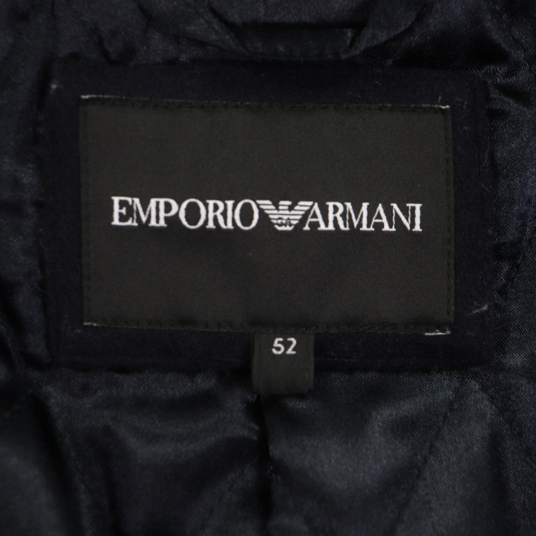 Great EMPORIO ARMANI Chester coat Navy wool mens 52