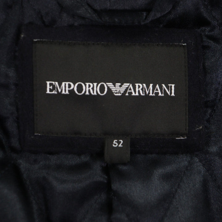 Great EMPORIO ARMANI Chester coat Navy wool mens 52
