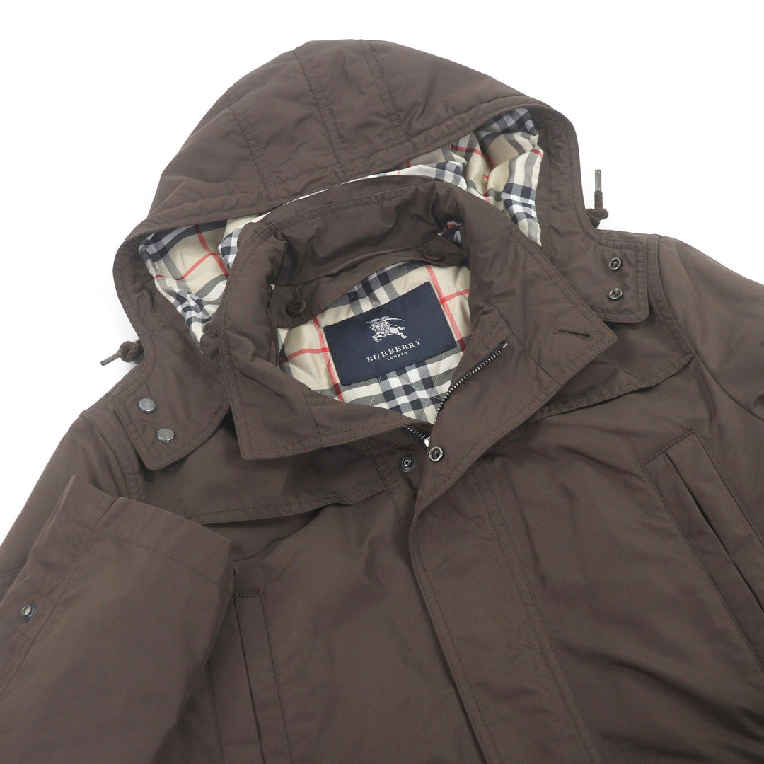 Great BURBERRY LONDON coat Nylon hooded jacket with Nova check