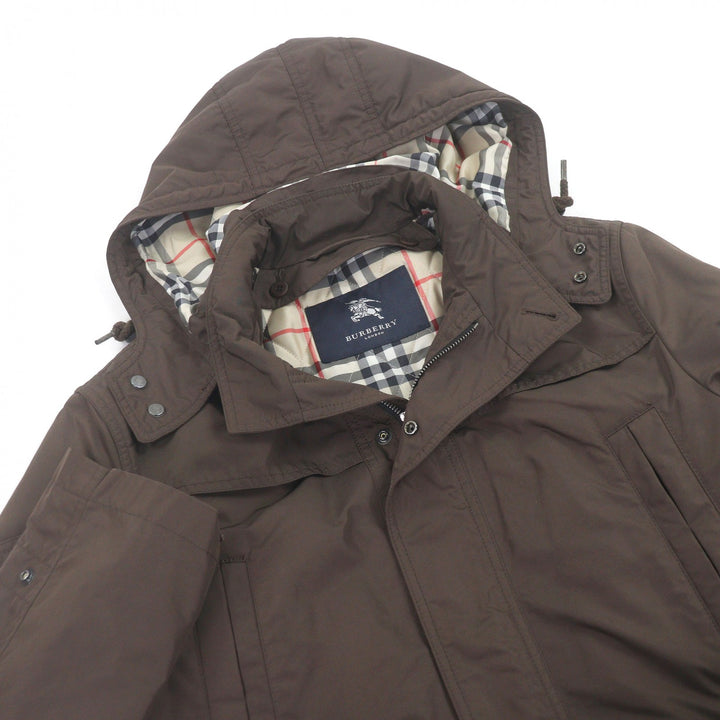 Great BURBERRY LONDON coat Nylon hooded jacket with Nova check