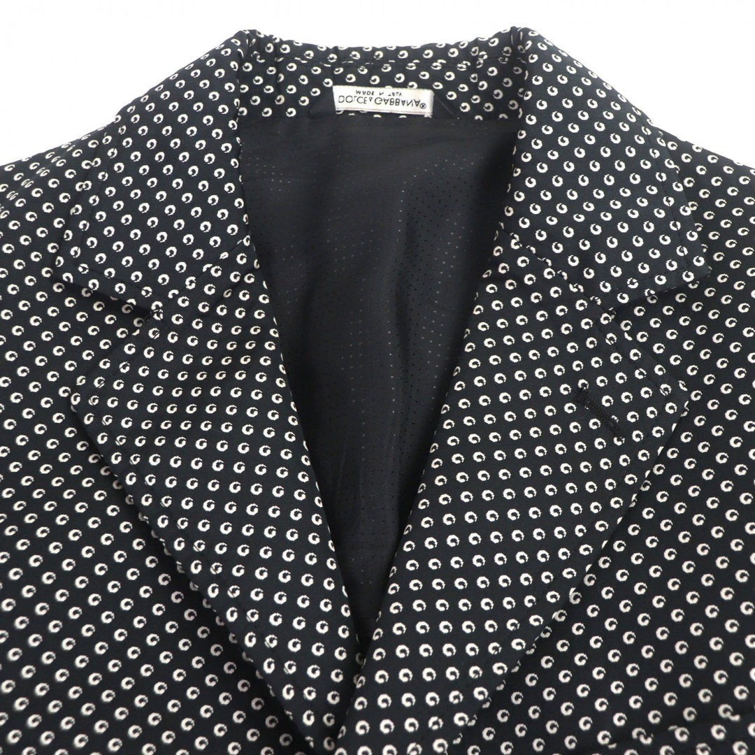 Great DOLCE&GABBANA tailored jacket black polyester mens 44