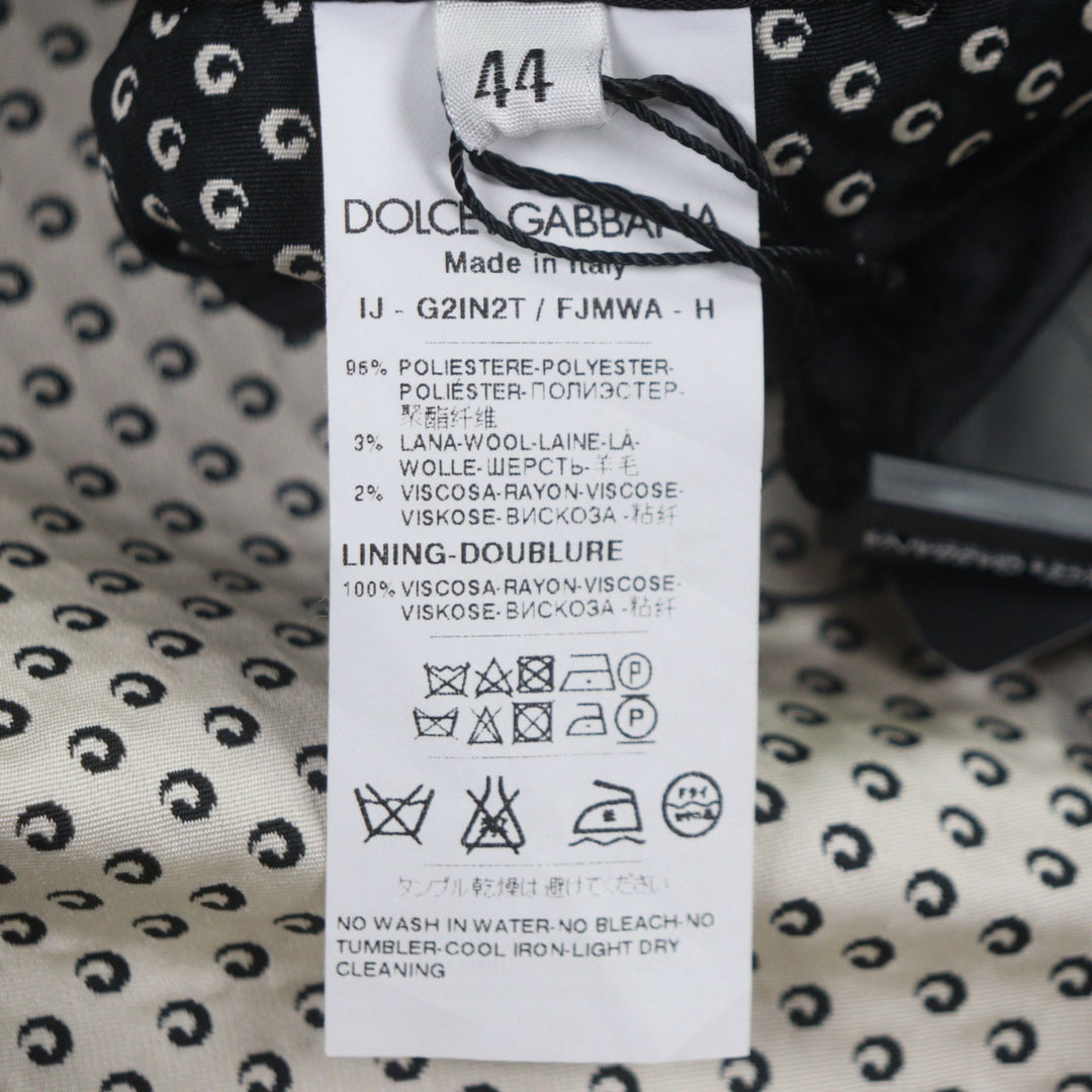 Great DOLCE&GABBANA tailored jacket black polyester mens 44