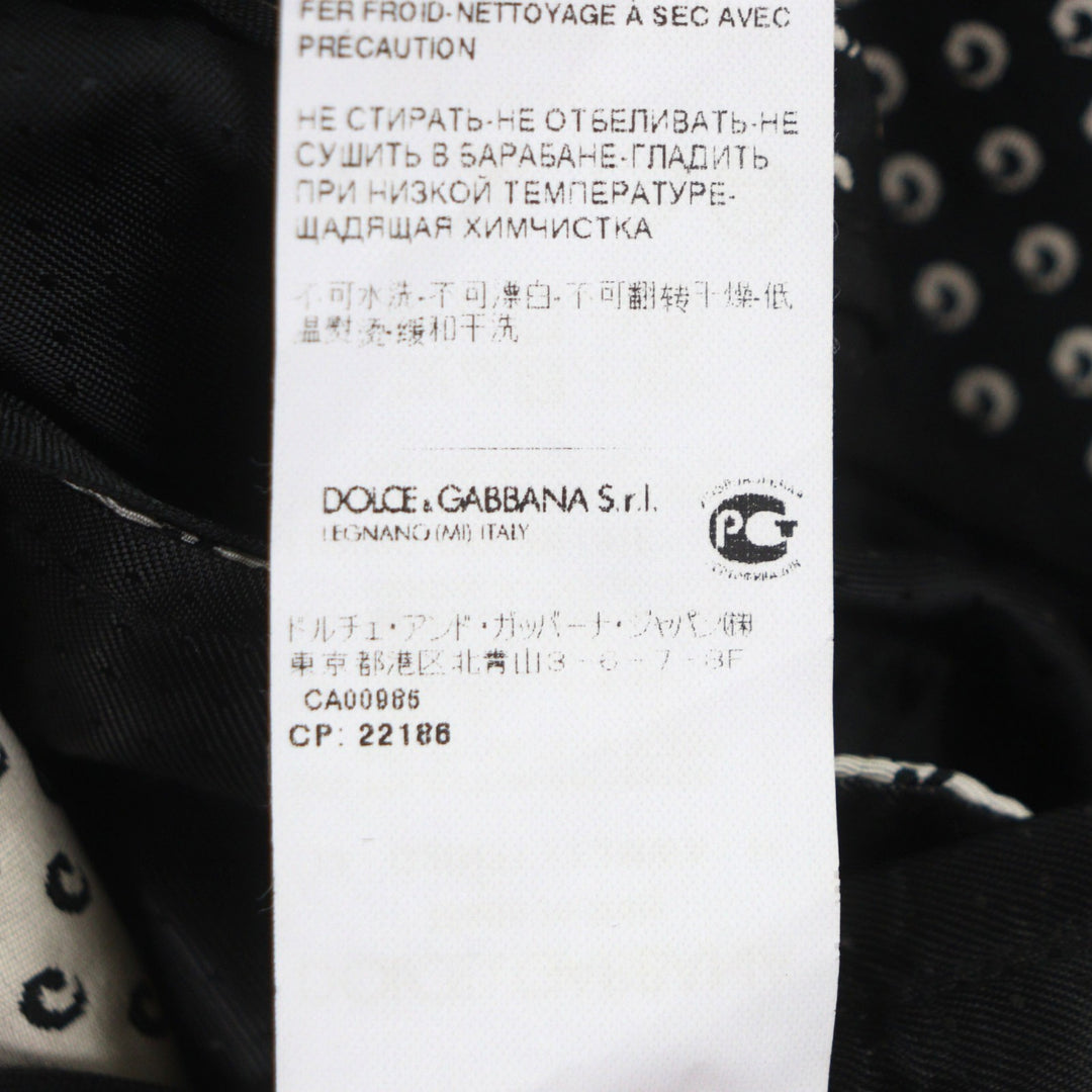 Great DOLCE&GABBANA tailored jacket black polyester mens 44