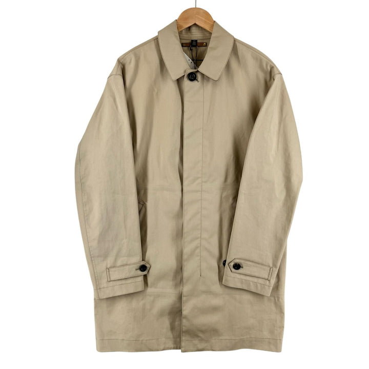 Pristine COACH coat Logo button, collar switch, lining logo beige cotton mens S