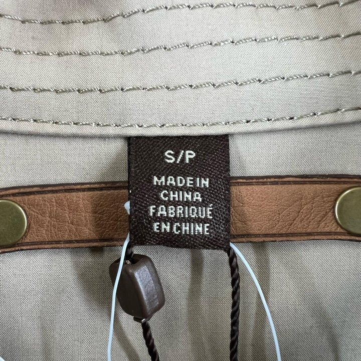 Pristine COACH coat Logo button, collar switch, lining logo beige cotton mens S