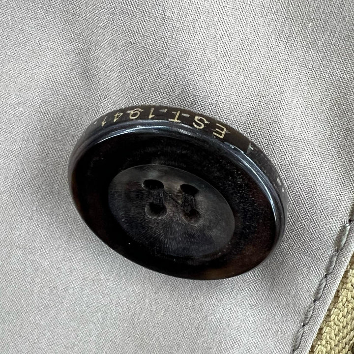 Pristine COACH coat Logo button, collar switch, lining logo beige cotton mens S