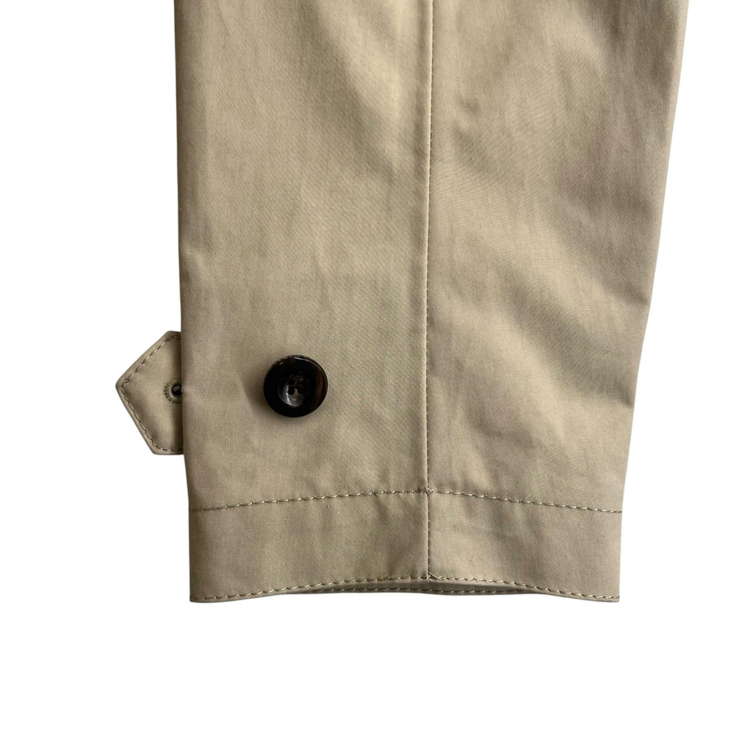 Pristine COACH coat Logo button, collar switch, lining logo beige cotton mens S