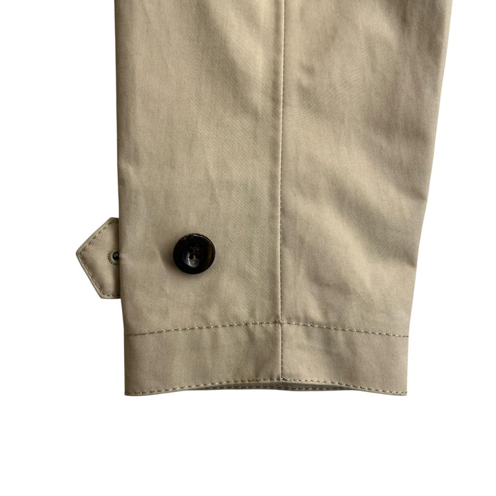 Pristine COACH coat Logo button, collar switch, lining logo beige cotton mens S