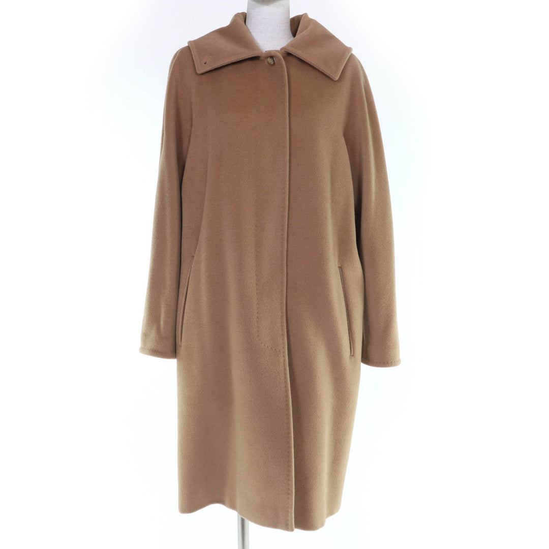Excellent Max Mara coat Figurine tailoring Camel Virgin wool Women 40