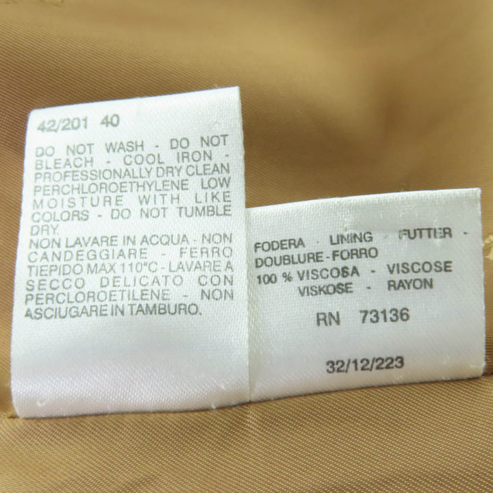 Excellent Max Mara coat Figurine tailoring Camel Virgin wool Women 40