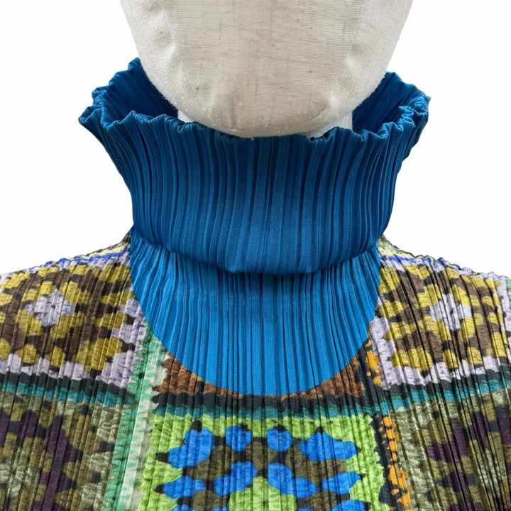 Excellent PLEATS PLEASE tops No sleeve multicolor polyester Women 3 PP53-JK651