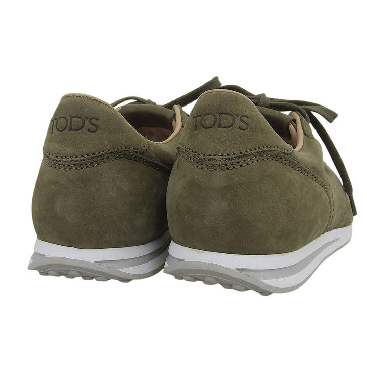 Pristine TOD’S Low cut sneakers Logo embossed lace-up khaki Nubuck mens 8
