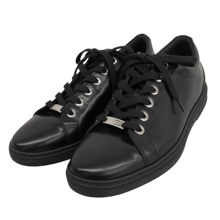 Great JIMMY CHOO sneakers Colt black leather mens 42