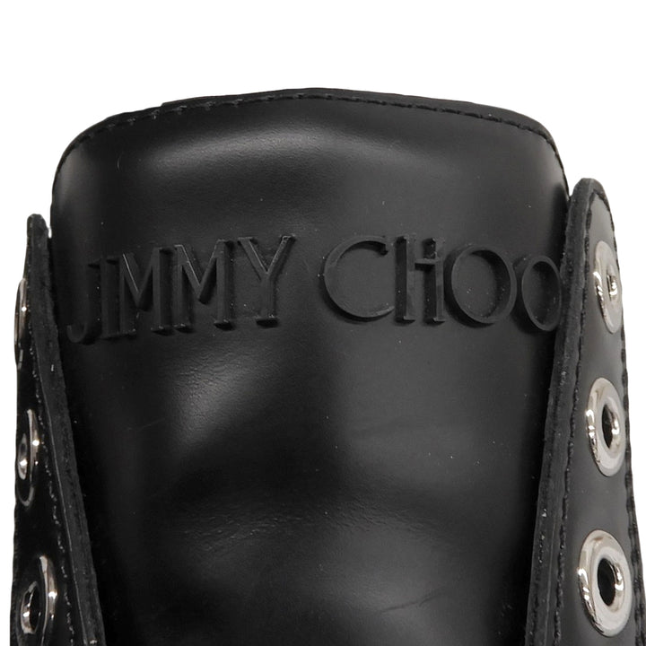 Great JIMMY CHOO sneakers Colt black leather mens 42