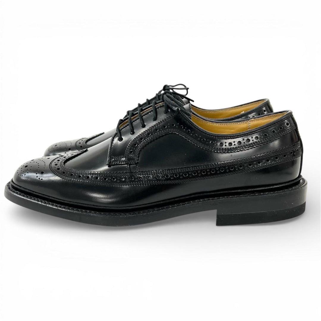 Pristine REGAL Leather shoes Wing tip black leather mens 25