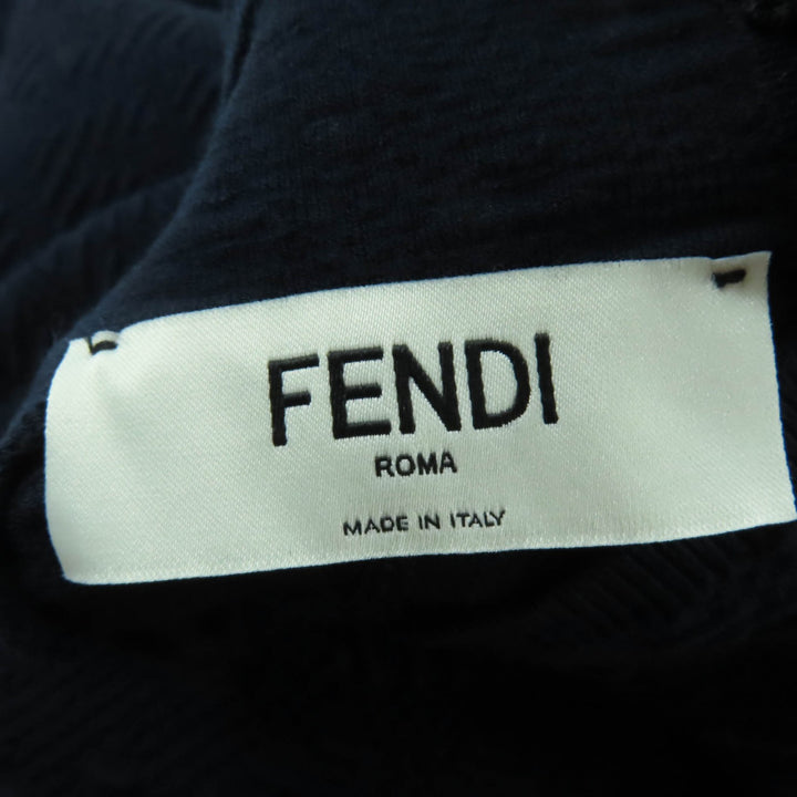 Pristine FENDI one piece Diagonal jacquard long-sleeved knit Dark navy 40 FZD926