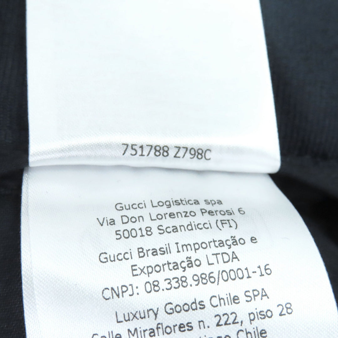 Excellent GUCCI Pants Web Stripe Slacks Navy polyester mens 44 751788
